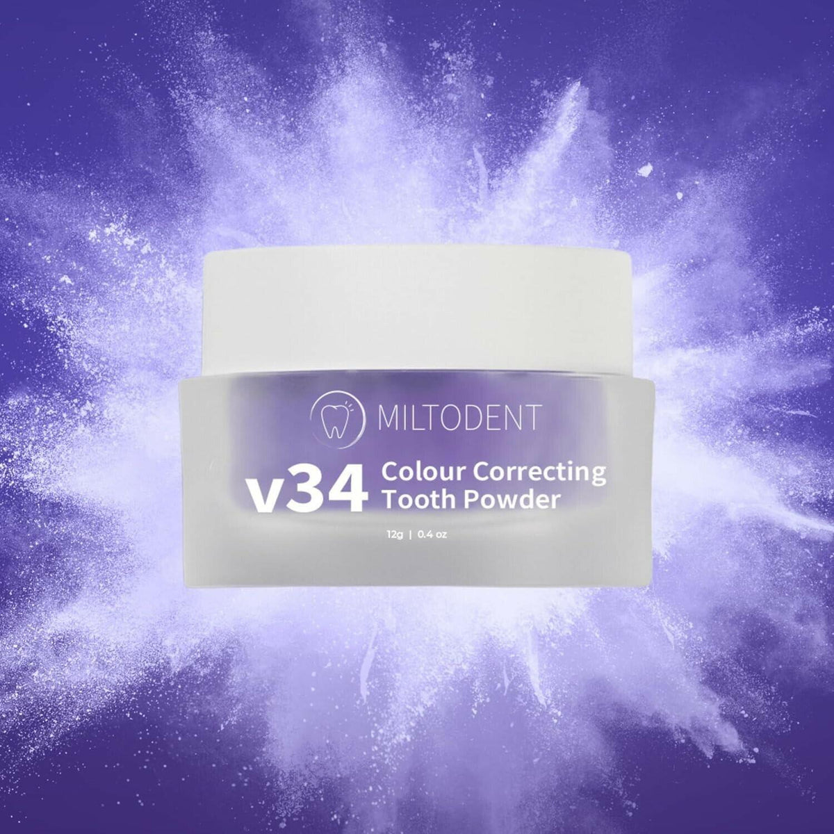 MILTODENT v34 Colour Correcting Teeth Whitening Powder Stain Removal