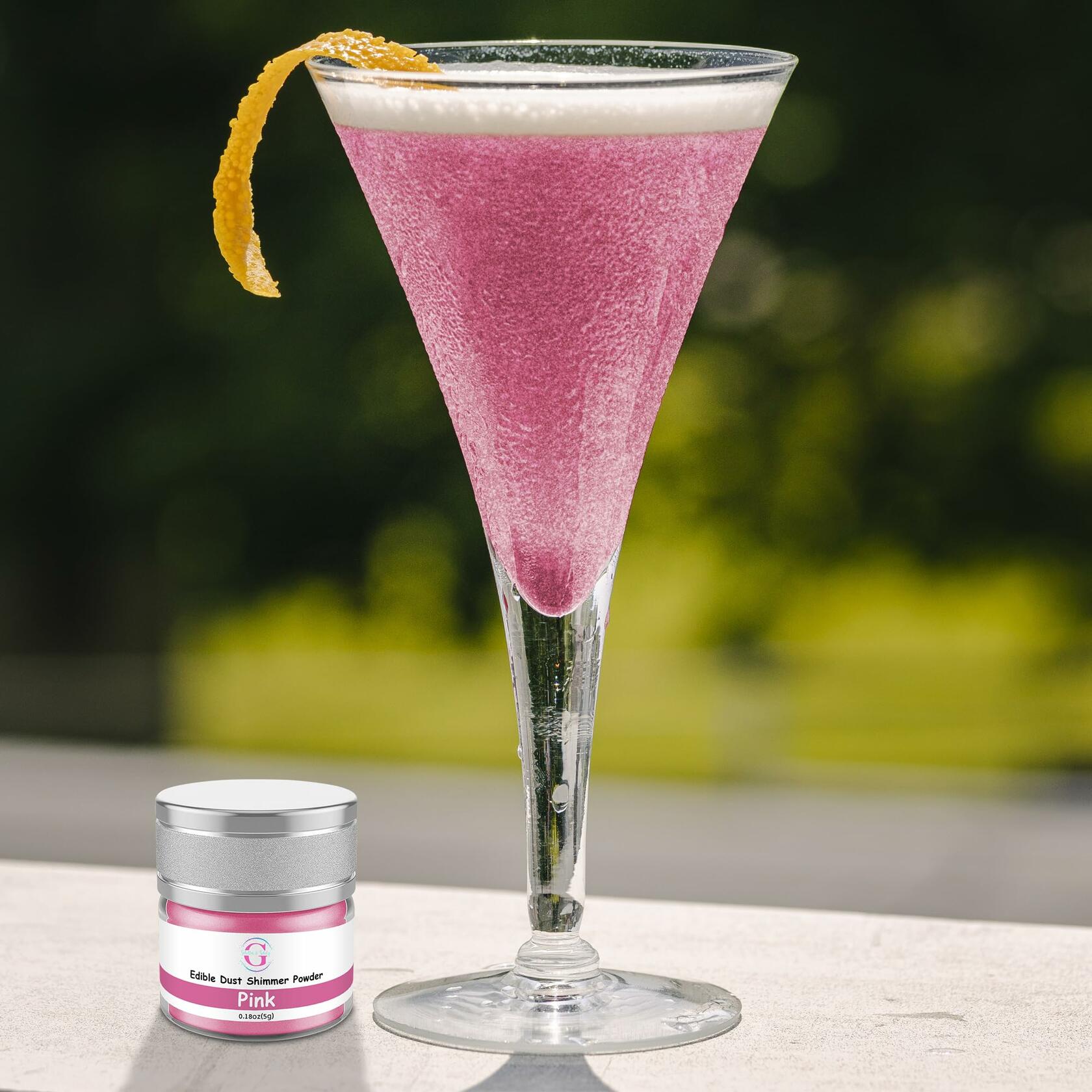 Glitter & Glitz Edible Drink Glitter Luster Dust Pink 5g Cocktail Baking