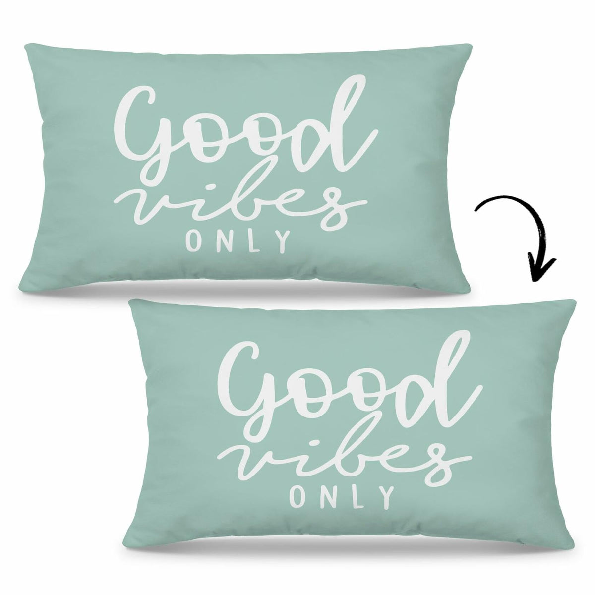 Mingnei Motivational Quote Green Flannel Throw Pillow Cover 12x20