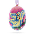 Two White Dove Birds in Love Wooden Christmas Ornament 3 Inches