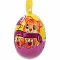 Cat with Balloon and Roses Wooden Christmas Ornament 3 Inches