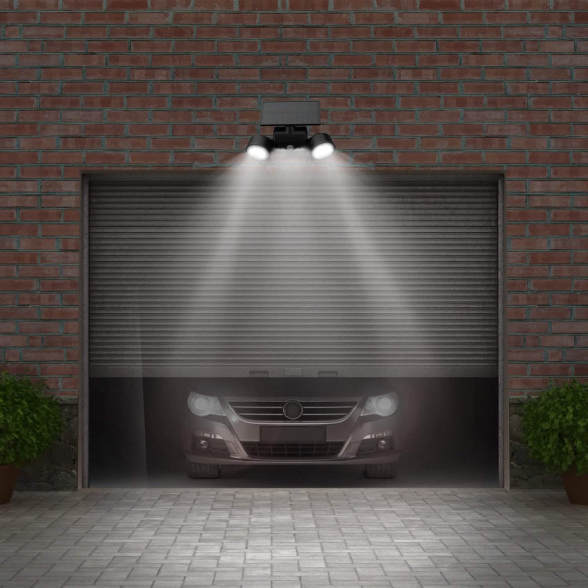 Outdoor PIR Motion Sensor Dusk To Dawn Solar Wall Lamps IP65 Waterproof