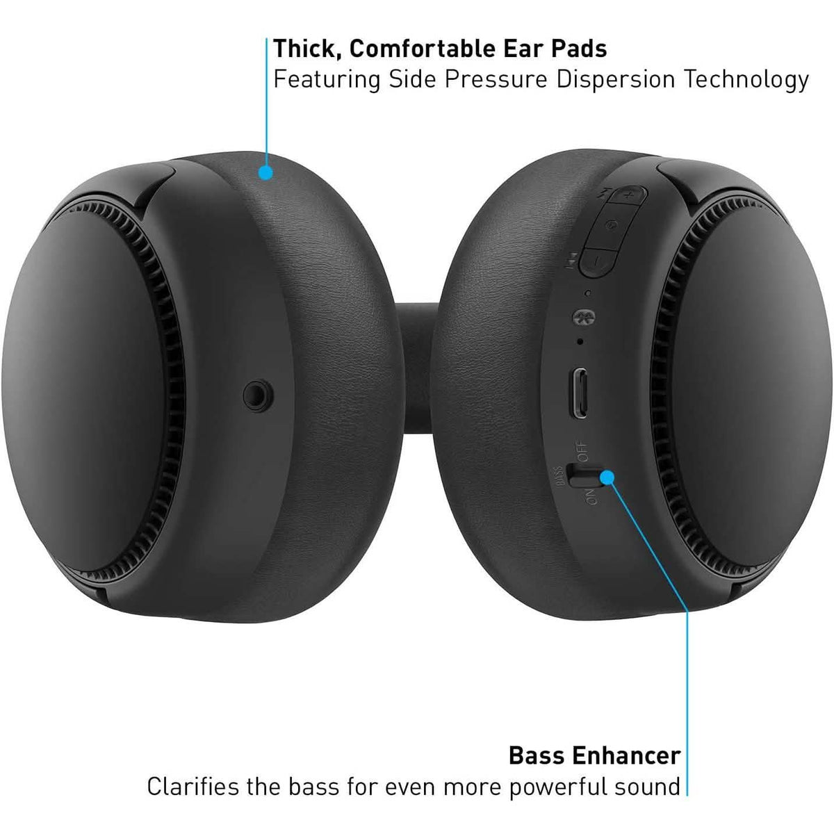 Panasonic RB-M300B Deep Bass Wireless Bluetooth Immersive Headphones