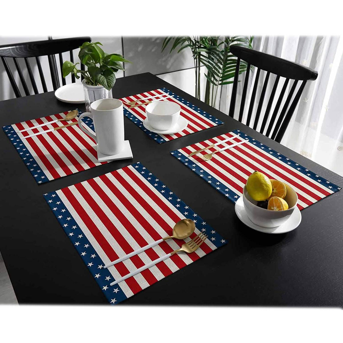 Patriotic Stars Placemats Set