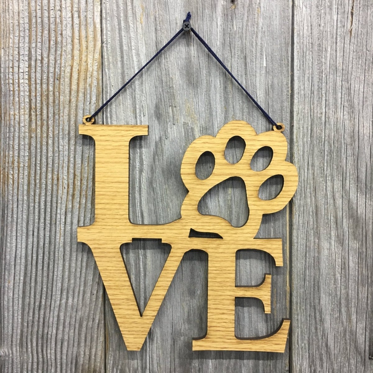Paw Print Love Sign Wall Decor