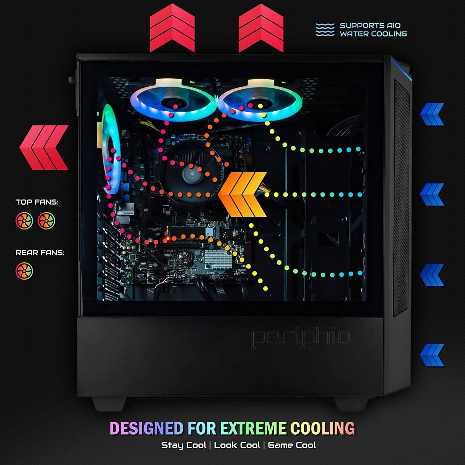 Periphio Reaper Gaming PC Computer 16GB DDR4 RAM 240GB SSD + 1TB HDD (Refurbished)