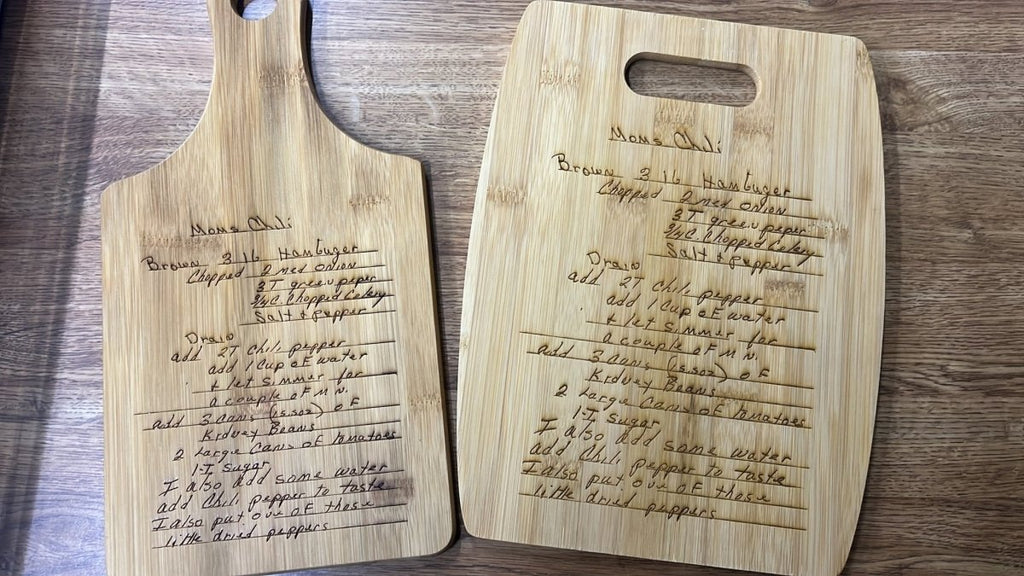 Personalized Bamboo Cutting Board Décor - Your Recipe or Quote