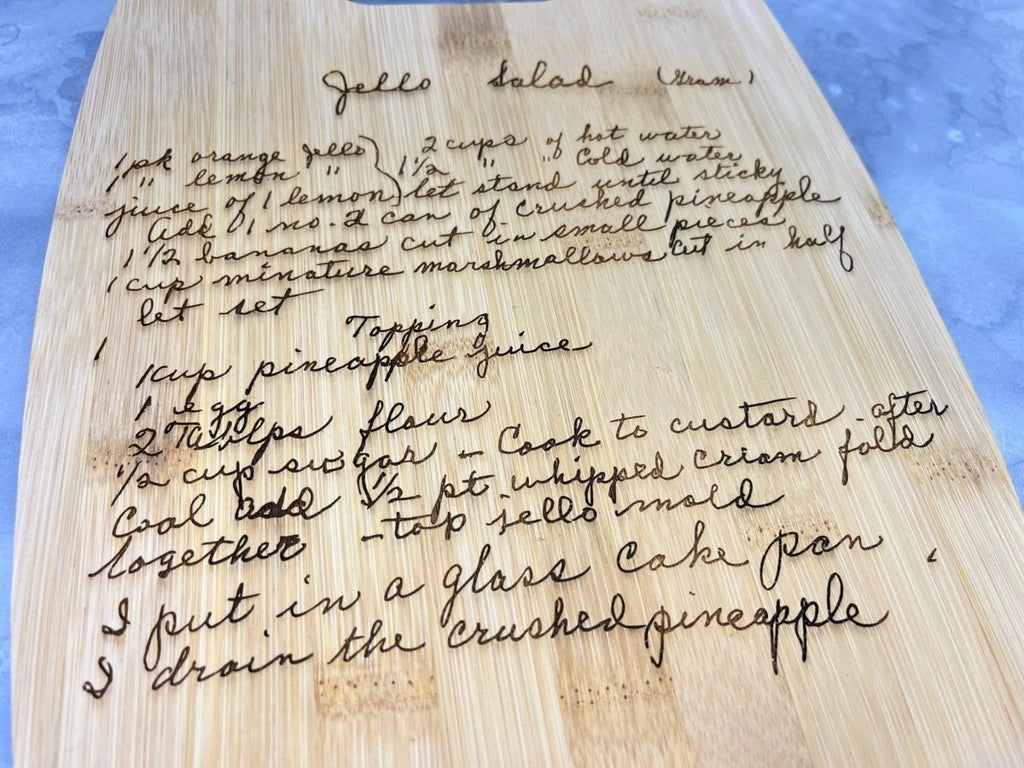 Personalized Bamboo Cutting Board Décor - Your Recipe or Quote