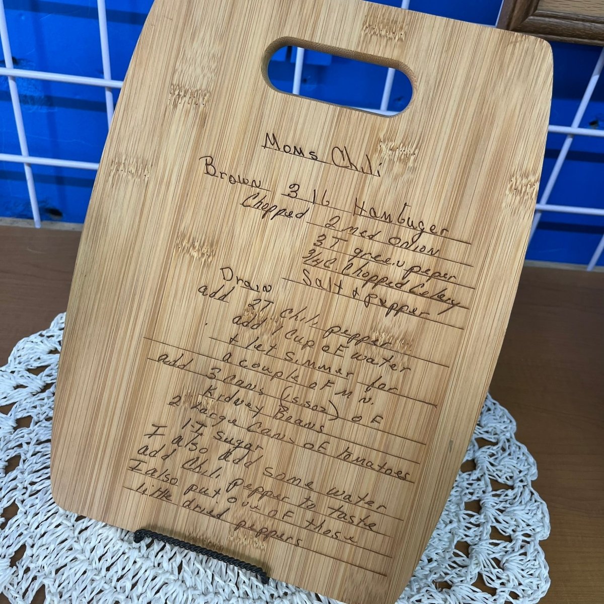 Personalized Bamboo Cutting Board Décor - Your Recipe or Quote