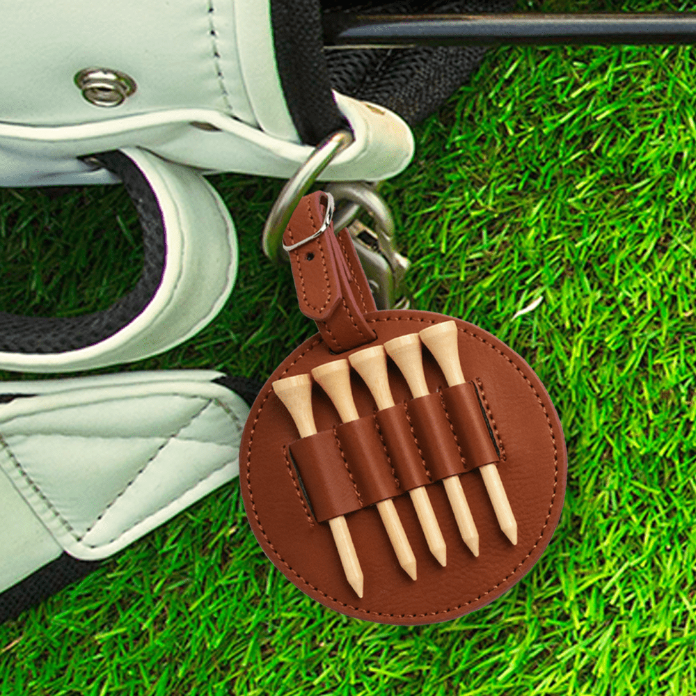 Personalized Golf Leather Tee Holder