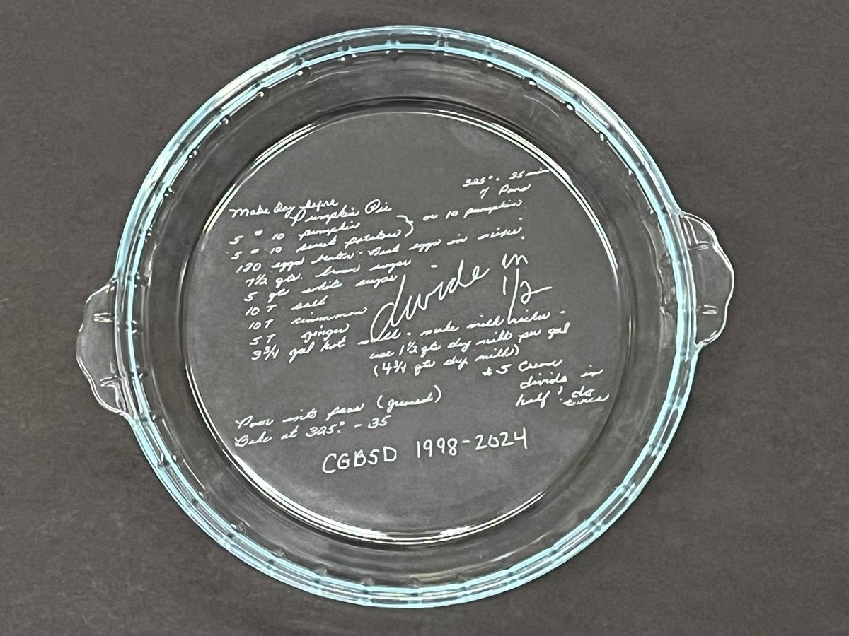 Personalized Pie Plate