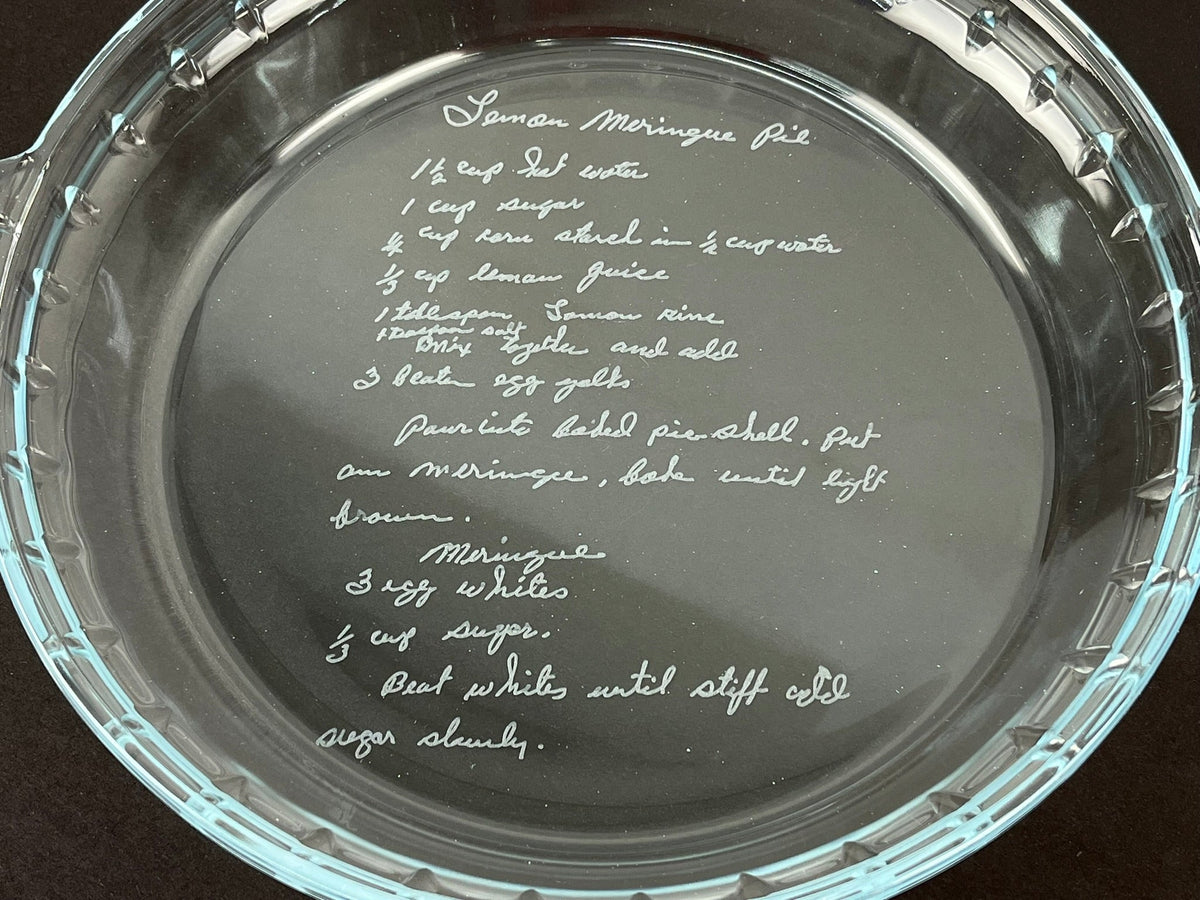 Personalized Pie Plate