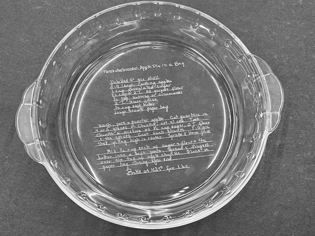 Personalized Pie Plate