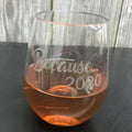 Personalized Stemless Wine Glass