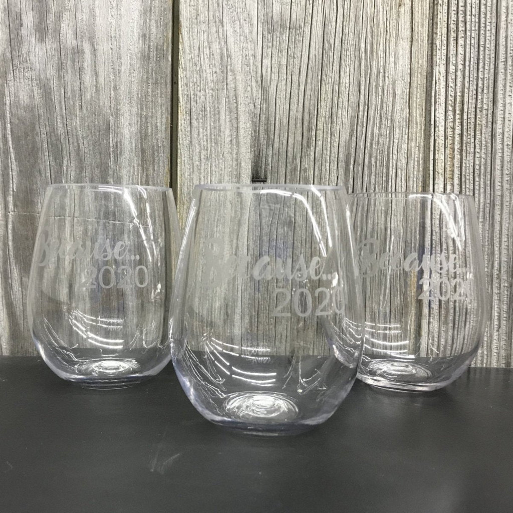 Personalized Stemless Wine Glass