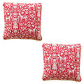 Set of 2 White Deer in the Woods Christmas Throw Cushion Pillow Covers