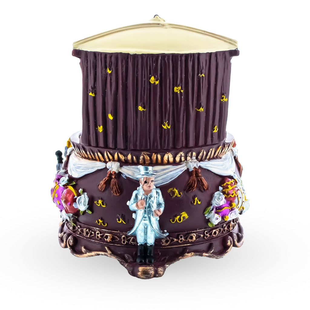 Animated Nutcracker Theatre Figurine - Rotating Ballerina Mirror Music Box
