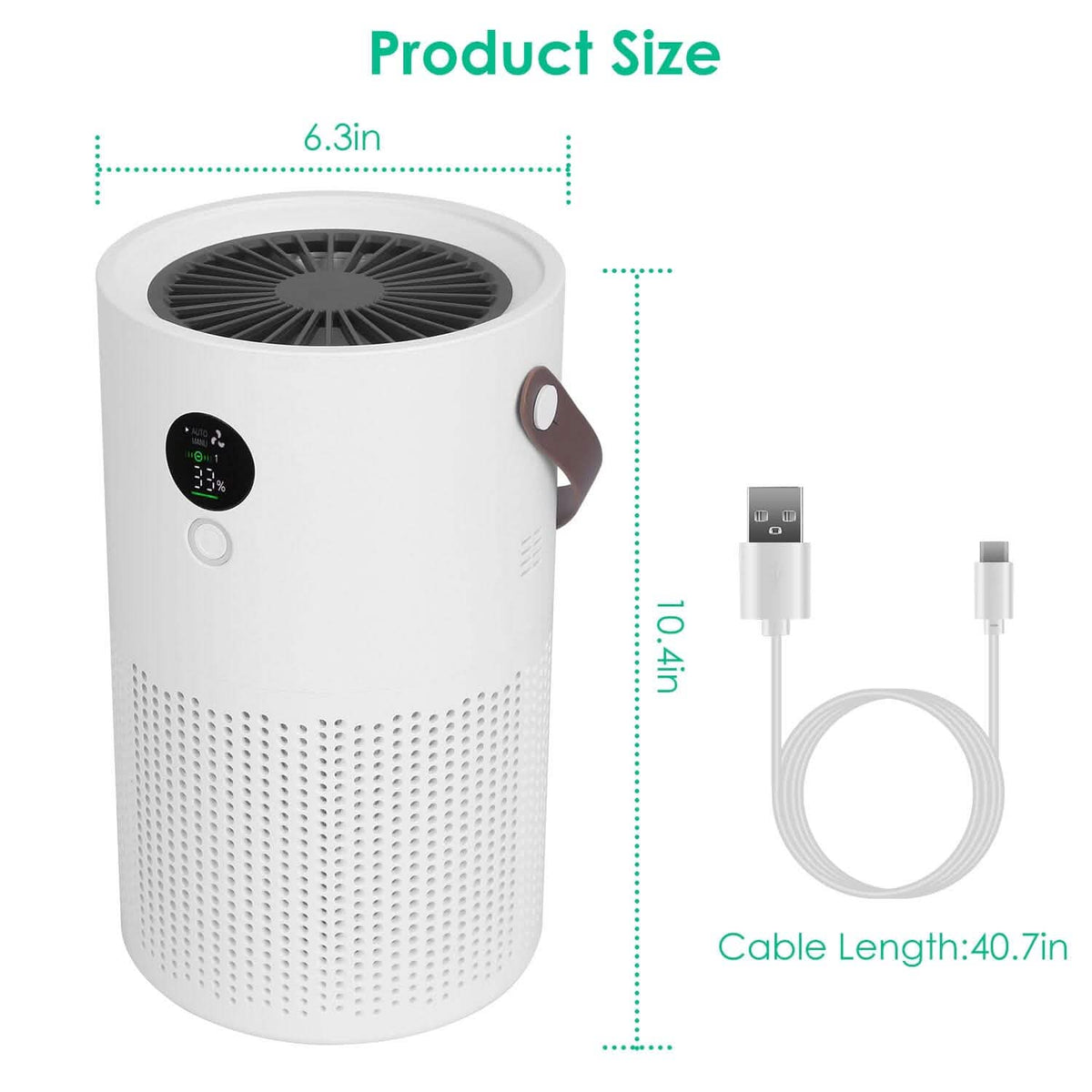 Portable Anio Air Purifier Electronic Air Sterilization with 4 Modes Night Light