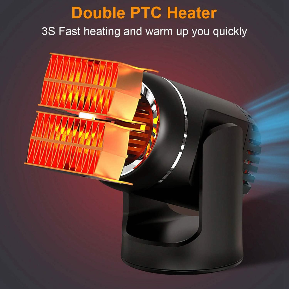 Portable Car Heater 2-in-1 Heating Cooling Fan