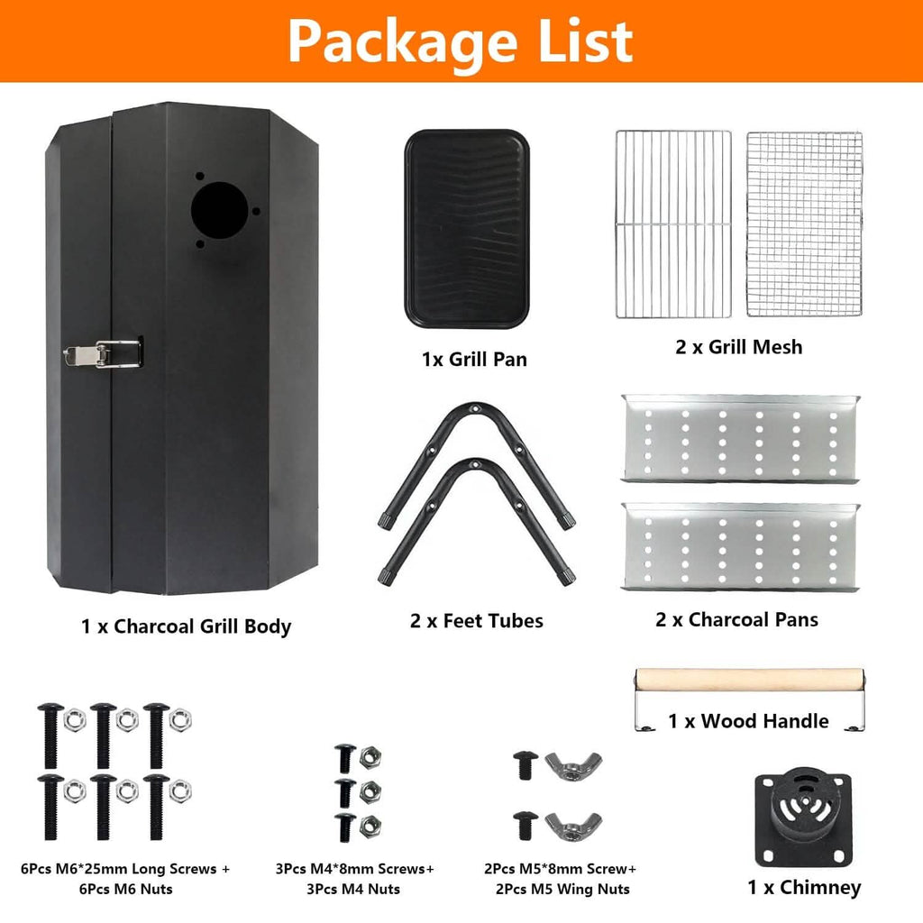 Portable Charcoal Two Sides Folding BBQ Grill