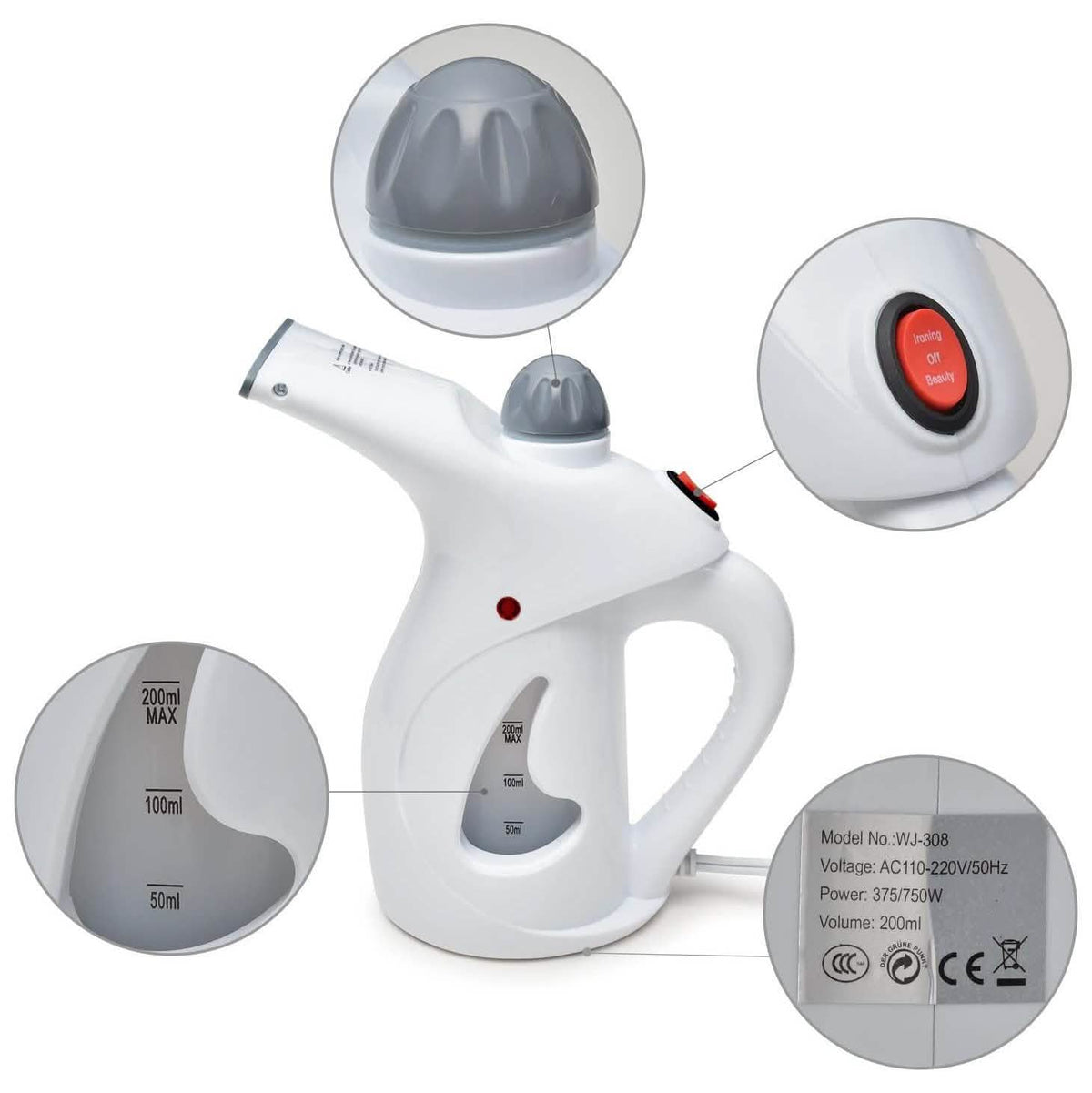 Portable Handheld Garment Fabric Clothes Steam Cleaner