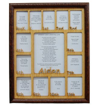 PreK-12th Grade School Years Picture Frame - Rectangular Openings