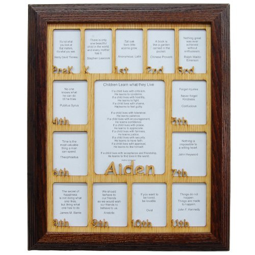 PreK-12th Grade School Years Picture Frame - Rectangular Openings