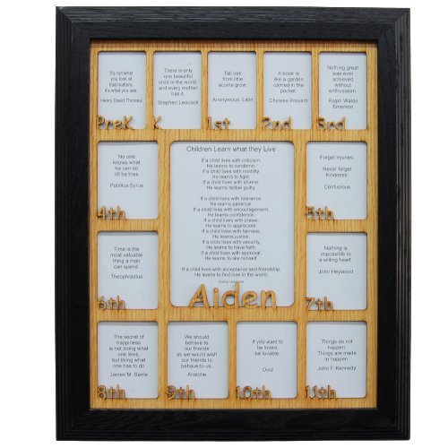 PreK-12th Grade School Years Picture Frame - Rectangular Openings