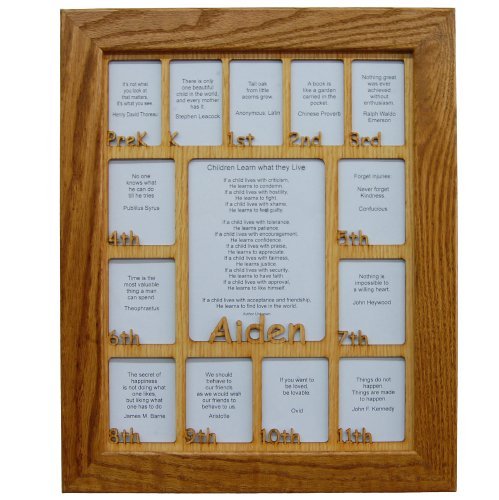 PreK-12th Grade School Years Picture Frame - Rectangular Openings