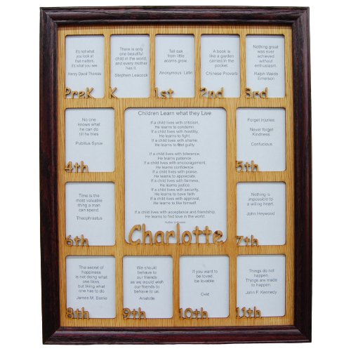 PreK-12th Grade School Years Picture Frame - Rectangular Openings