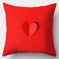 Valentines Day Red Heart And Flowers Pillow Cover Decorative Cushion Case Home Decor Sofa Couch Bedroom Car Flower Pillow Covers Love Pillow Covers Decorative Linen Square Throw Pillow Covers Couple Cushion Cases Home Decor for Sofa Bedroom Car  45x45cm
