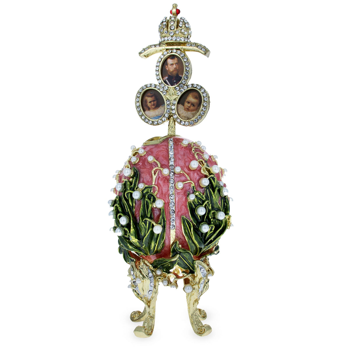 1898 Lilies of the Valley Musical Royal Imperial Easter Egg 6.3 Inches