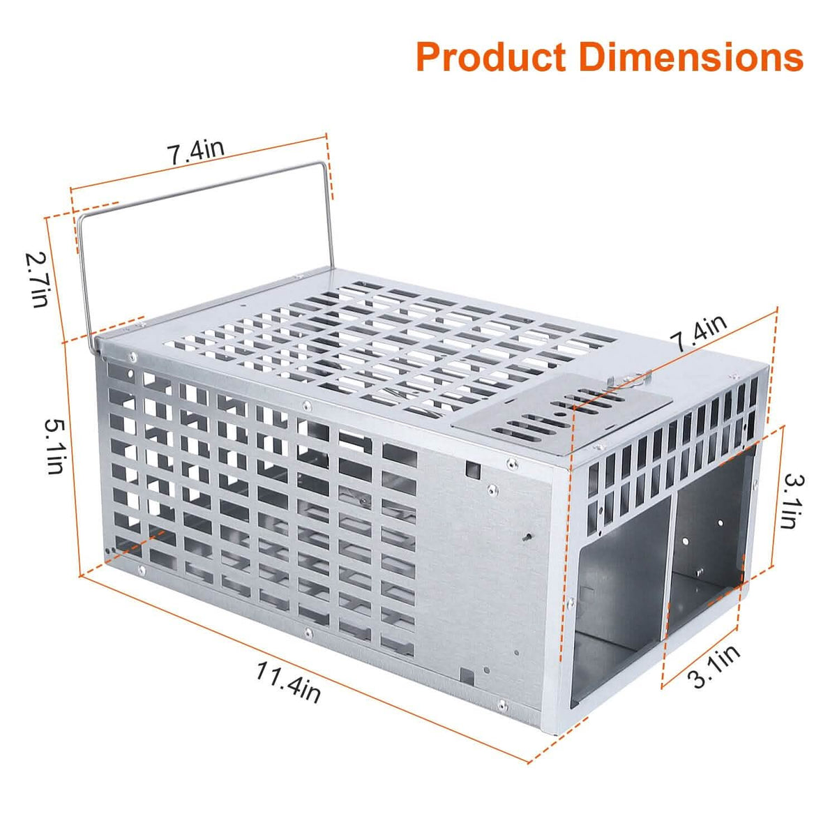 Reusable Metal Rat Cage Catch Release Continuous Capture