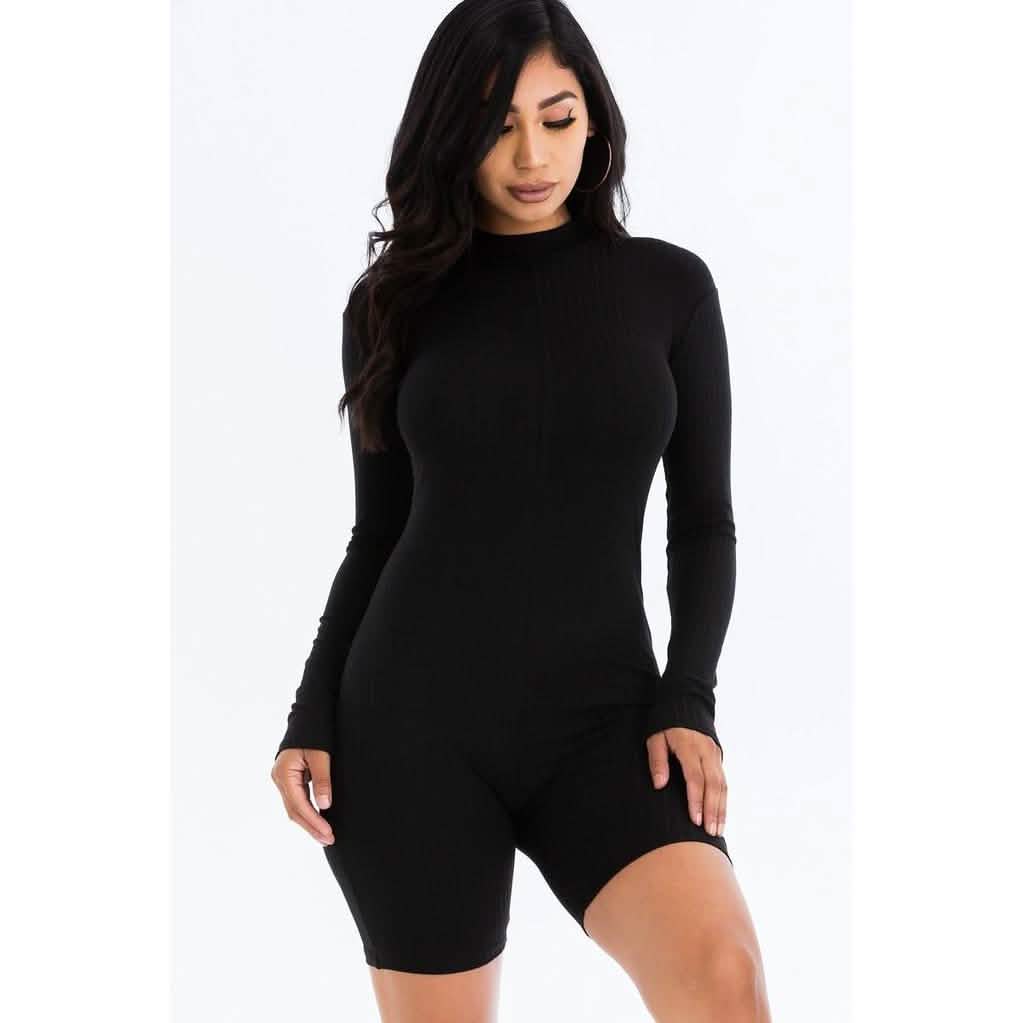 Ribbed Knit Romper