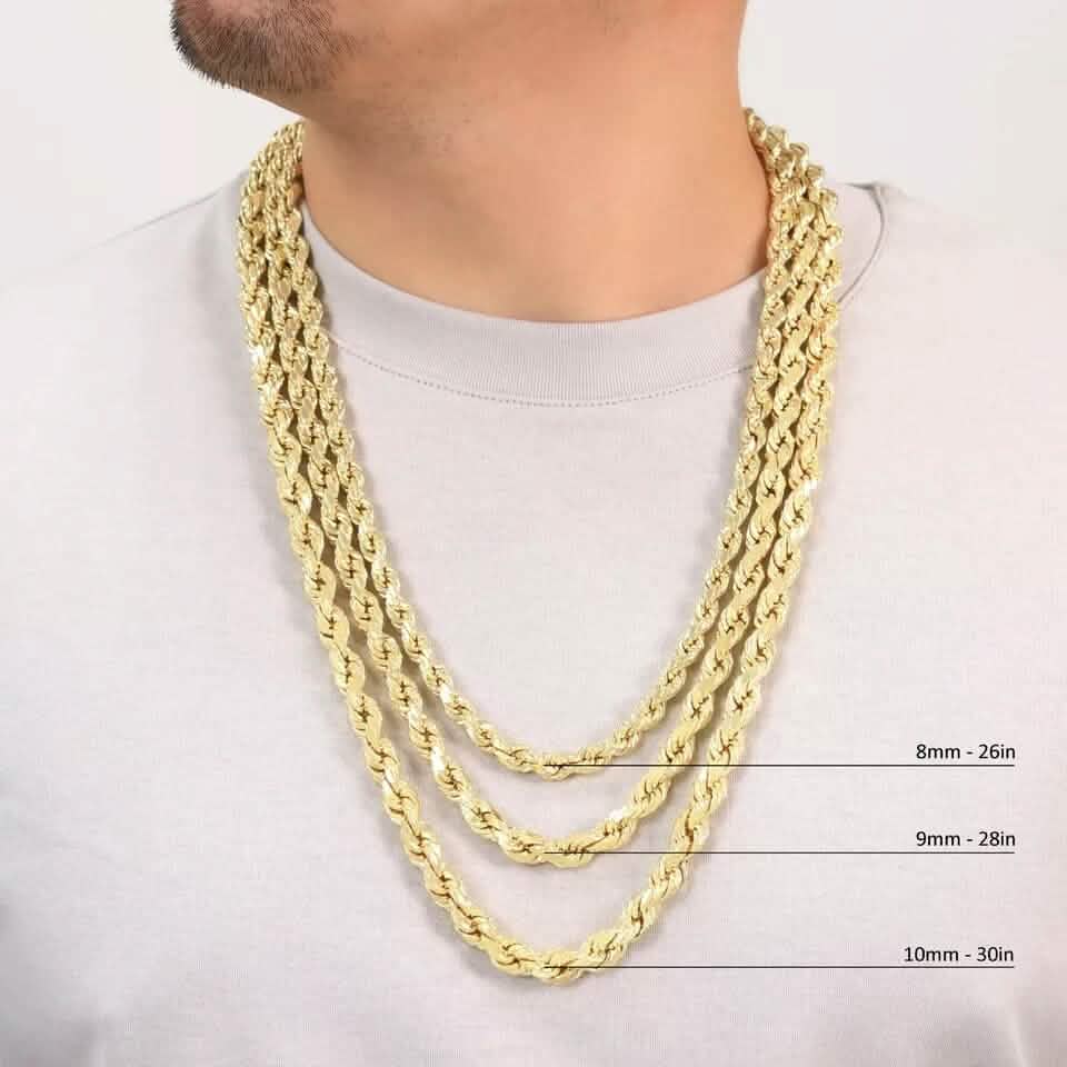 Rope Chain in Yellow Gold - 4mm