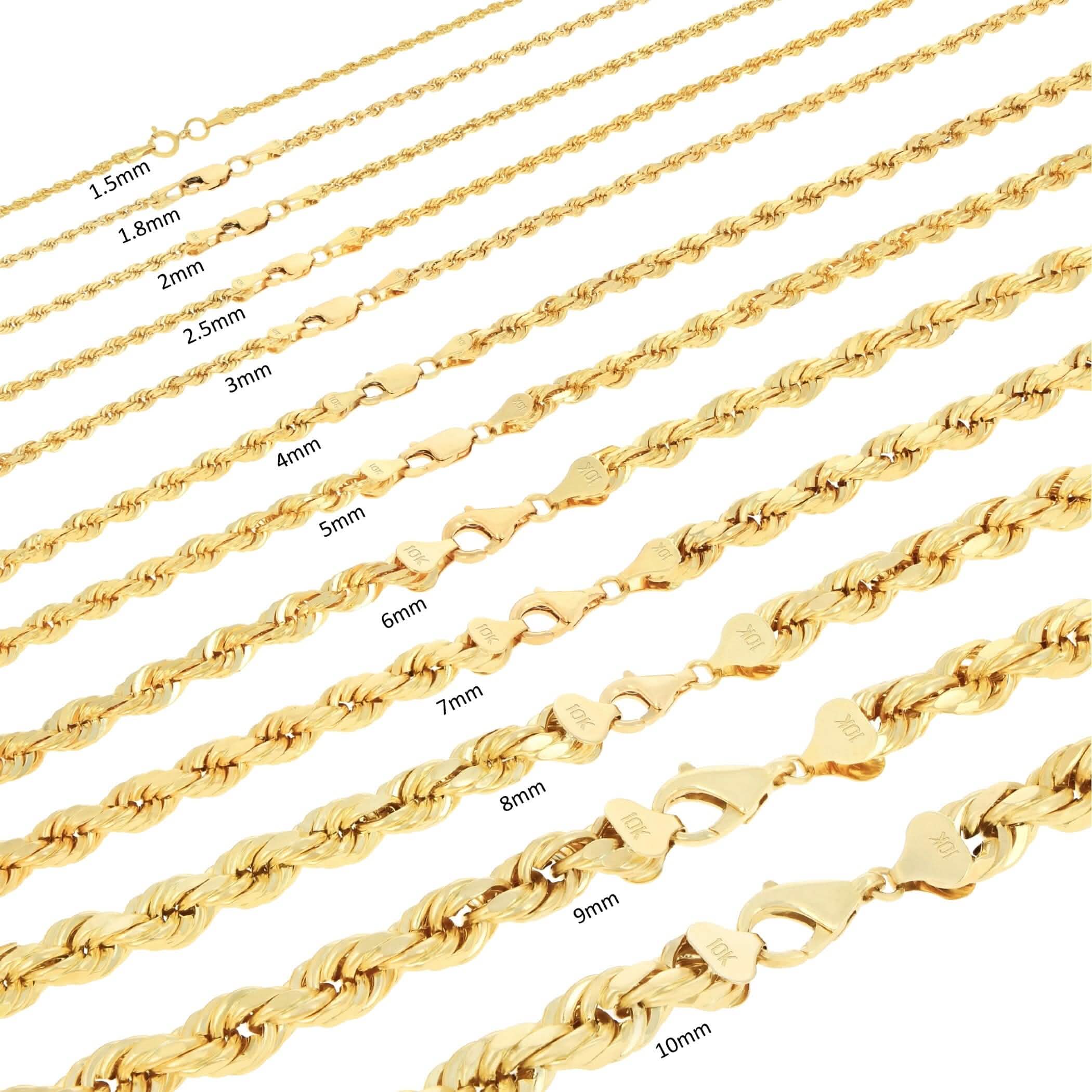 Rope Chain in Yellow Gold - 5mm