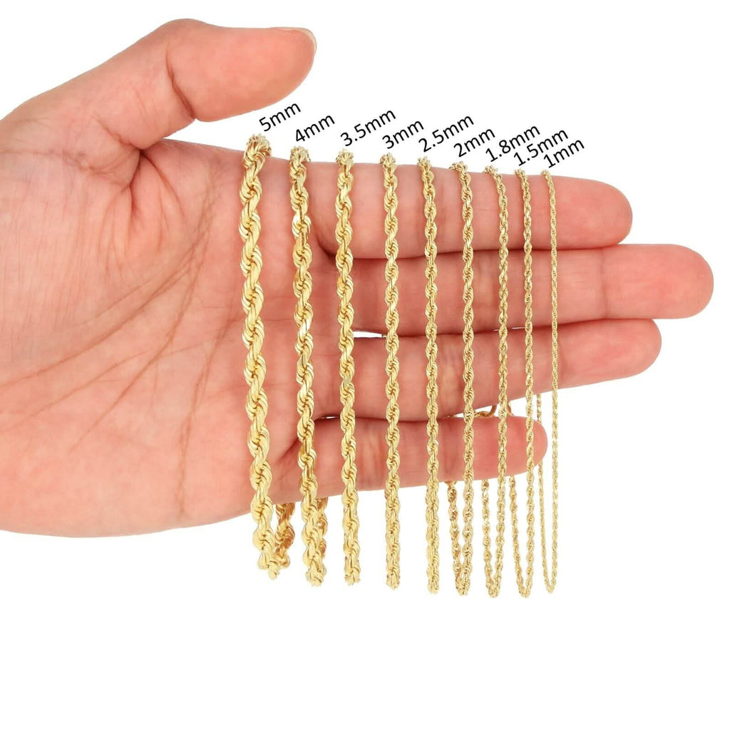 Rope Chain in Yellow Gold - 7mm