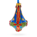 Kaleidoscope Bell Shape Finial Glass Christmas Ornament