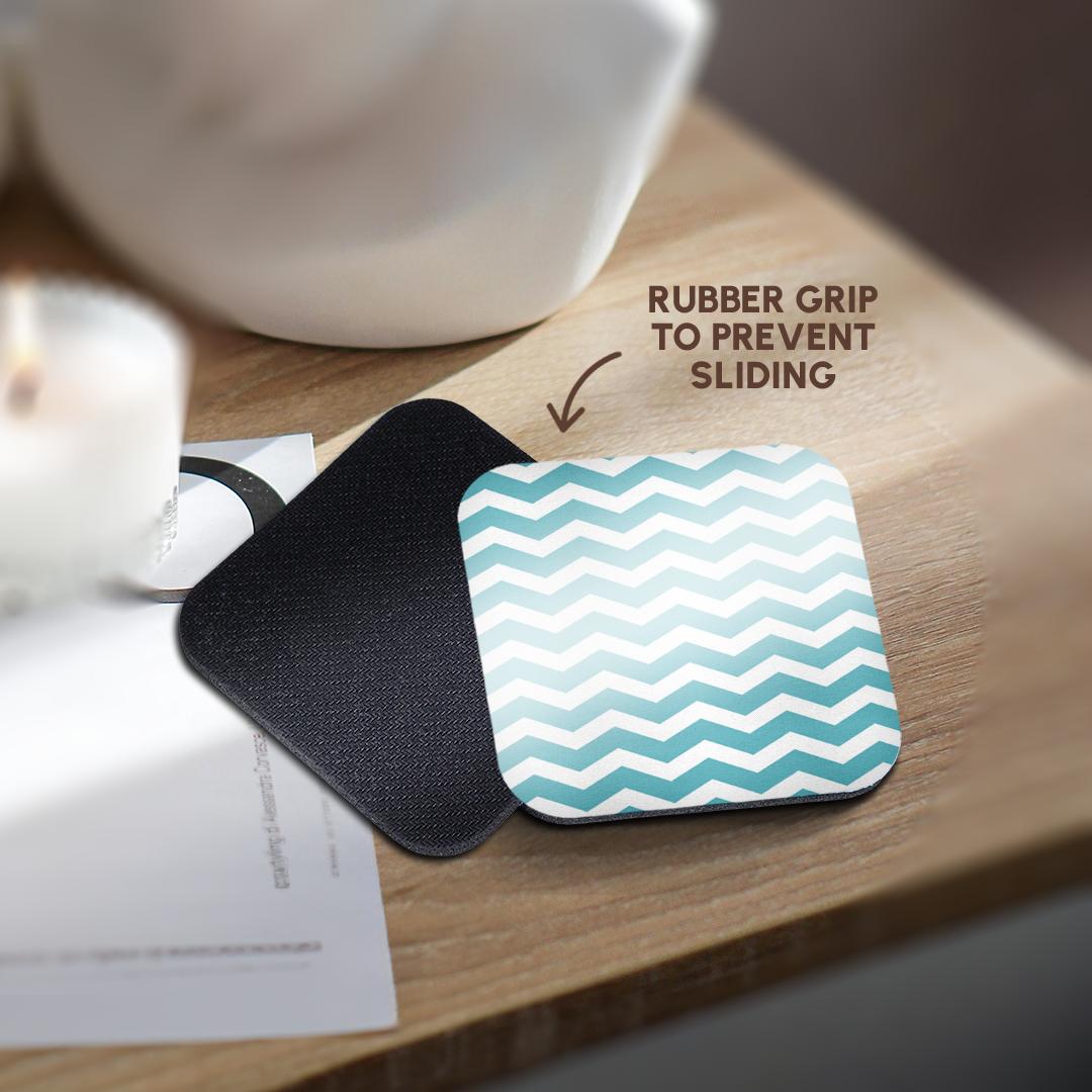 3dRose InspirationzStore Chevron Patterns - Teal and White Chevron Zig Zag Pattern - Trendy Modern Stylish Turquoise Aqua Blue Zigzag Stripe - Coasters (CST_120239)