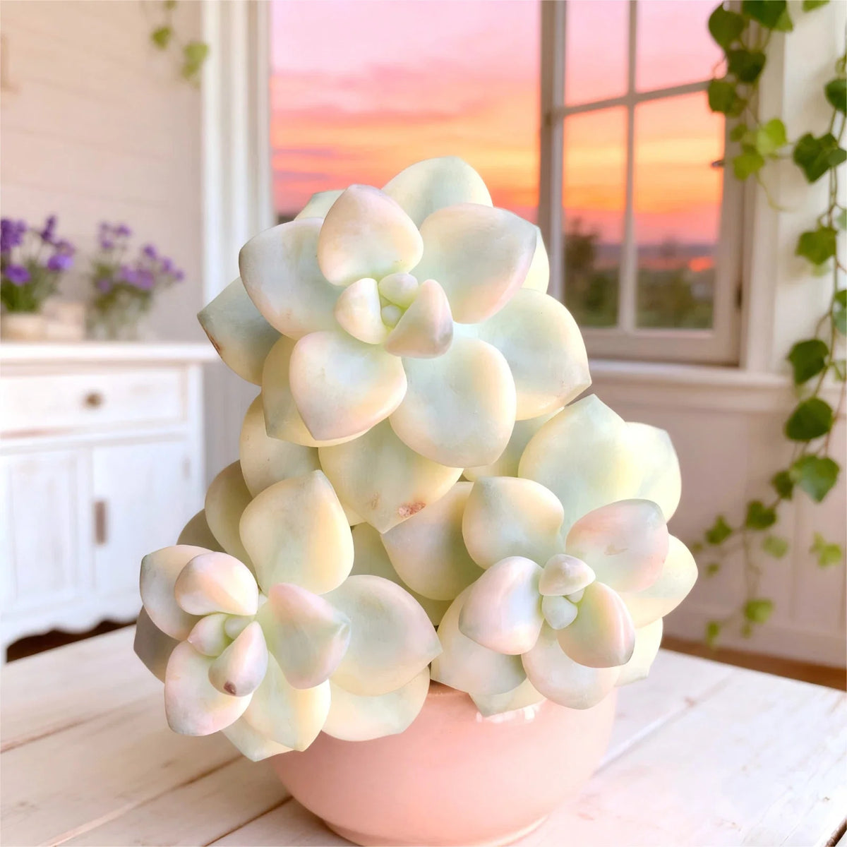 Graptoveria paraguayense bernalense Variegata | Rare Variegated Succulent Bare Root | Easy-Care Live Plant | Indoor Real Succulent