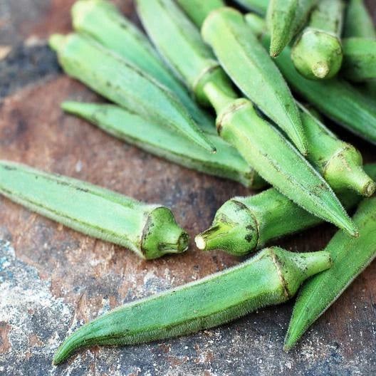Emerald Okra Seeds - 100 Non-GMO Heirloom Seeds - Abelmoschus esculentus - USA Seller