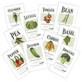 Vegetable Garden Seeds Collection 10 Pack - Diverse Edible Varieties for Home Gardening - Non-GMO Organic Seeds