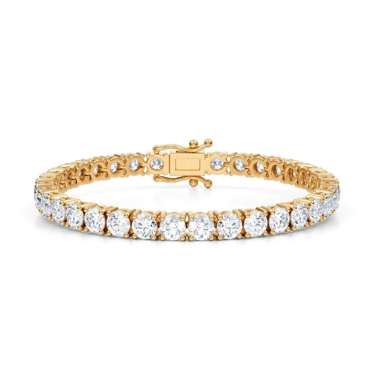12.50 CTW D VS Round Lab Grown Diamond 7.5" Tennis Bracelet 14k Yellow Gold