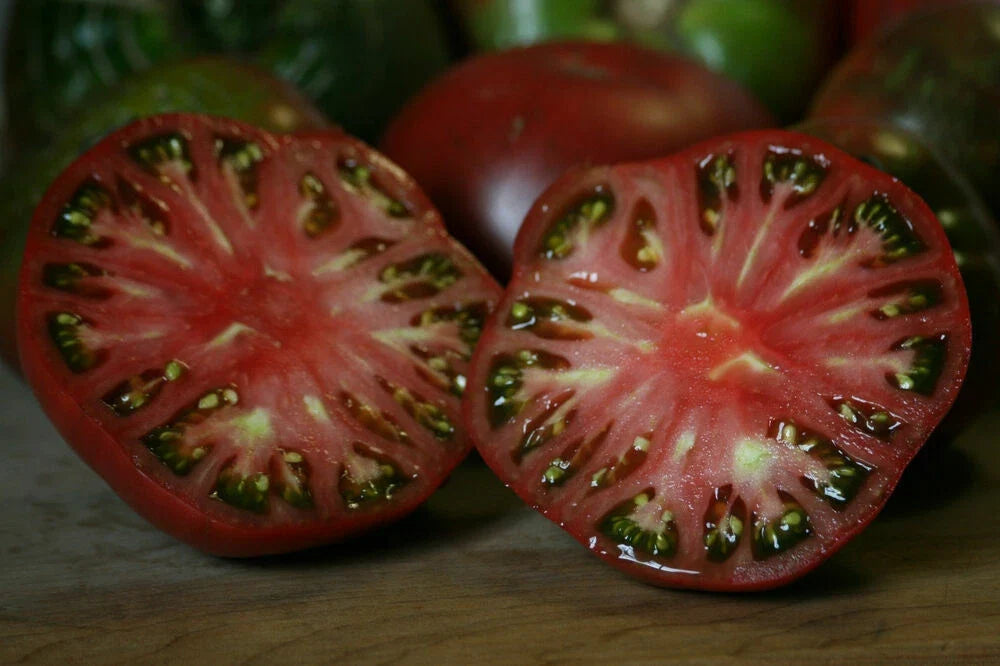 Cherokee Purple Tomato Seeds - 500 Heirloom Seeds for Slicing (Solanum lycopersicum) - Rich Flavor, Dark Color