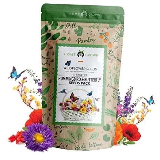 Wildflower Seeds - 3 Oz Premium Birds & Butterflies Seed Collection - 130,000+ Seeds for Pollinators, Native Flora