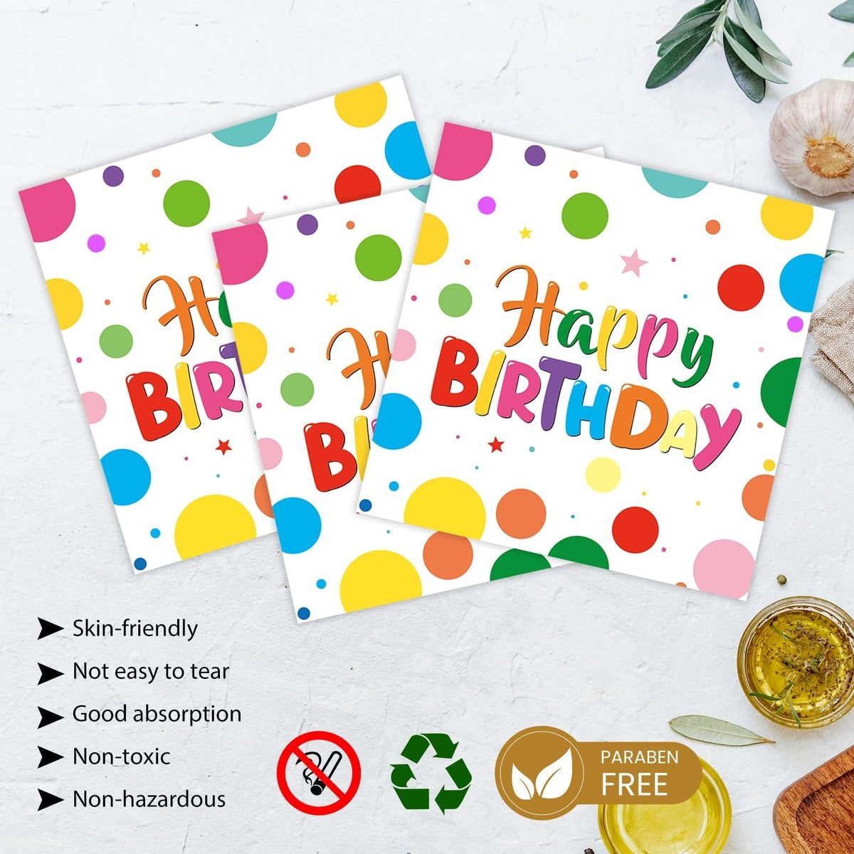 LeZakaa Birthday Paper Plates Set 50pcs 7 & 9 Inch Happy Birthday Balloon