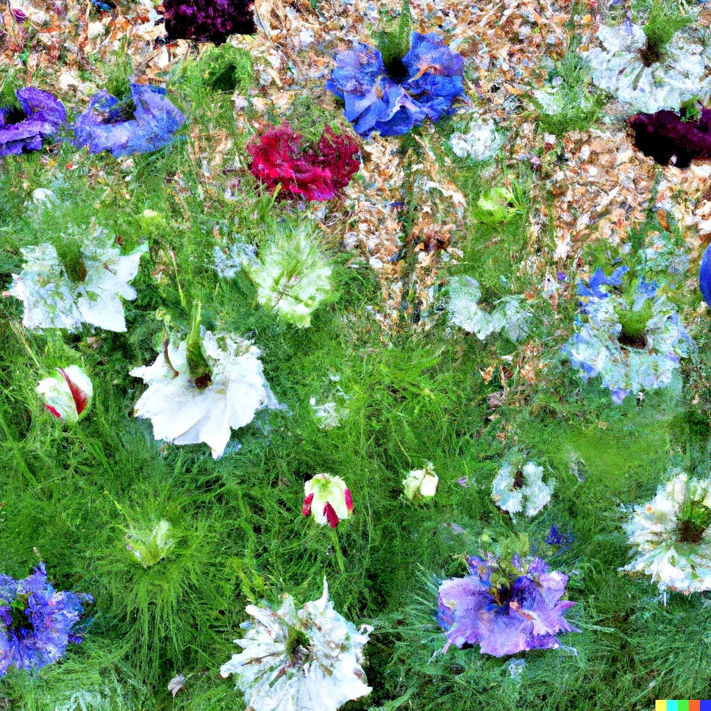Love in a Mist Flower Seeds 500+ Persian Jewels Mix Nigella damascena Annual Gardening Seeds