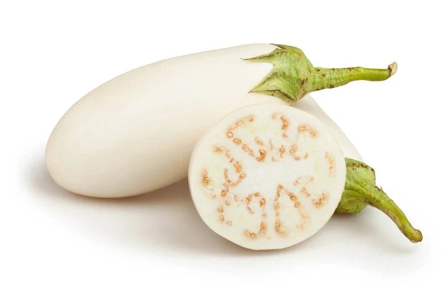 Casper White Eggplant Seeds - Heirloom, Organic, Non-GMO - 50+ Rare Seeds - Solanum melongena