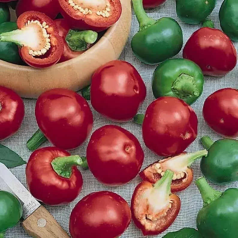 Red Cherry Hot Pepper Seeds - 30+ Count - Heirloom, Organic, NON-GMO - Pimenta Capsicum Annuum