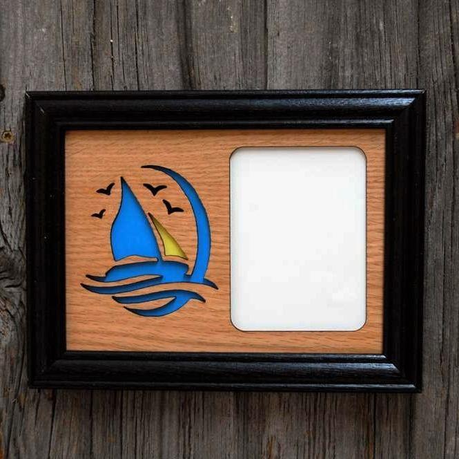 Sail Boat Picture Frame - 5x7 Frame Hold 3x4 Photo
